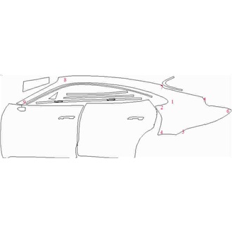 2020- Porsche Taycan 4S Full left side pre cut kit