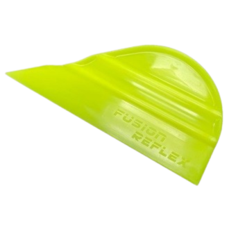 Fusion Yellow Reflex squeegee with a pointed edge design in yellow colour, 15 cm