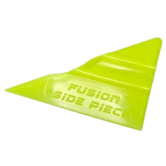 Fusion Yellow Side Piece squeegee with a pointed edge design in yellow colour, 10 cm