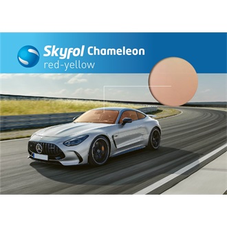 SkyFol Chameleon Red-Yellow 1,52x30M chameleon automotive window film, VLT 75%